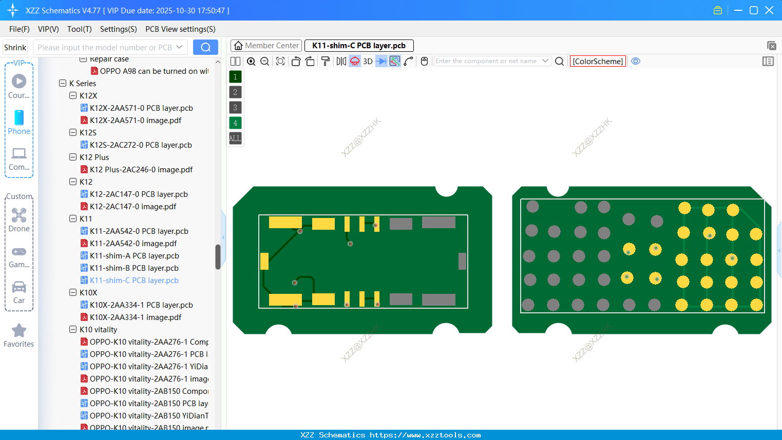 OPPO K11-shim-C PCB Layer